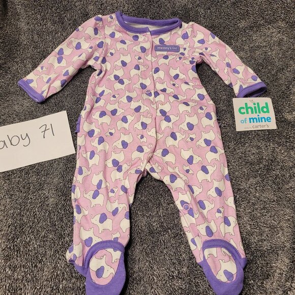 Baby Girl Footies Sleeper Pjs (NEW) - Picture 1 of 5